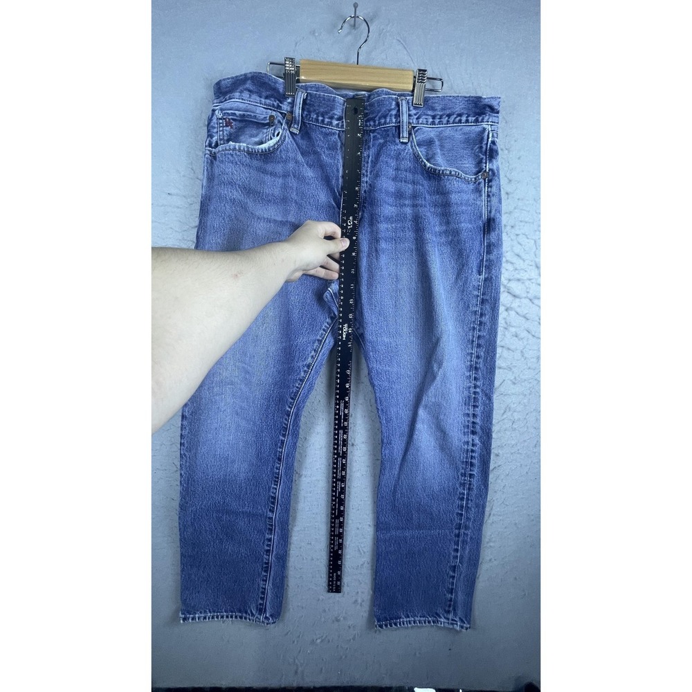 Polo Ralph Lauren Jeans Mens 36x30 Blue Medium Wash Straight Leg Denim Pants - Picture 4 of 10